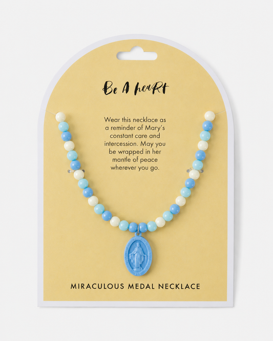 Blue Miraculous Medal Necklace for Girls
