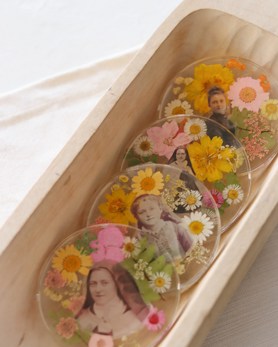 The Little Flower Resin Coasters