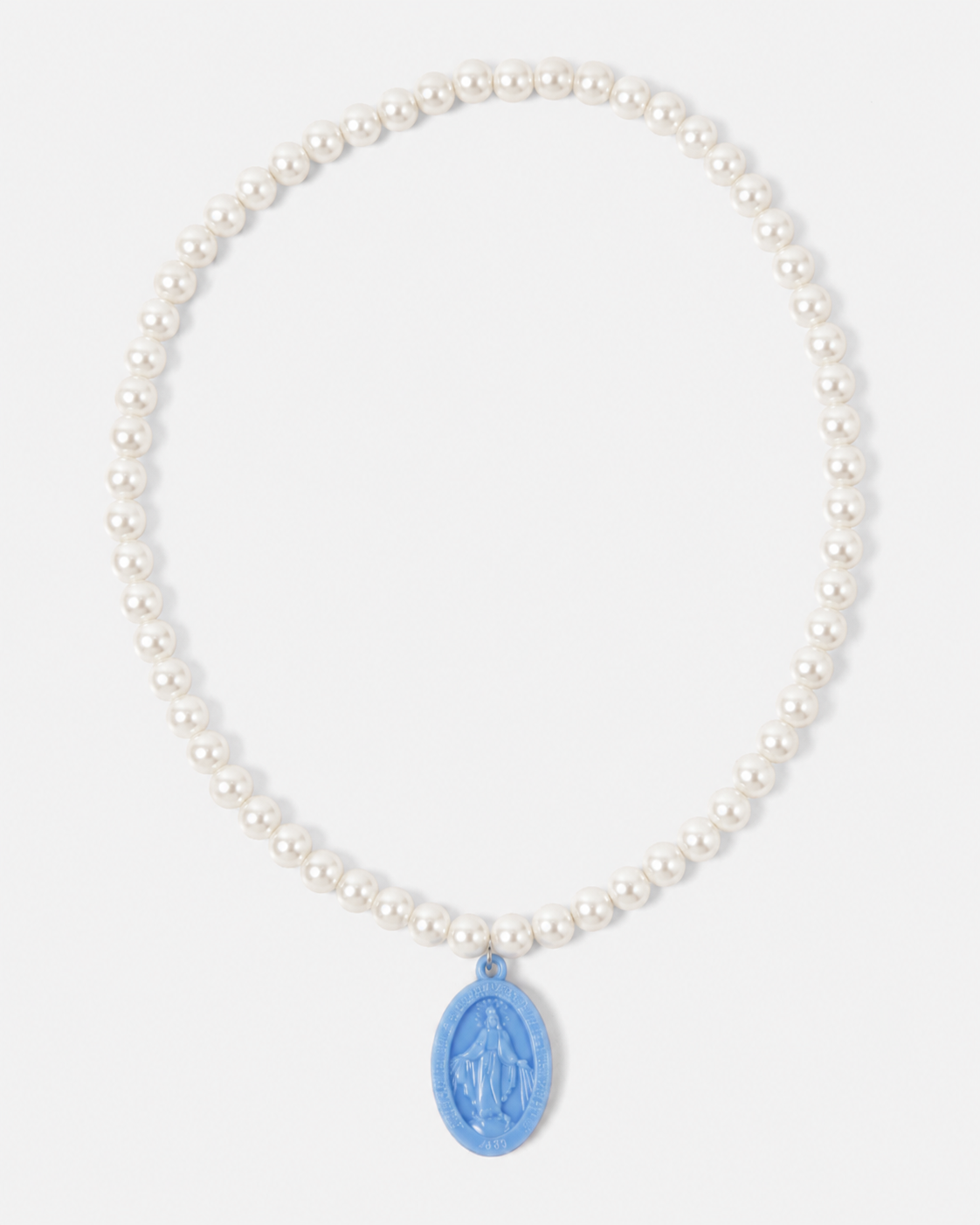 Pearl Miraculous Medal Necklace for Girls