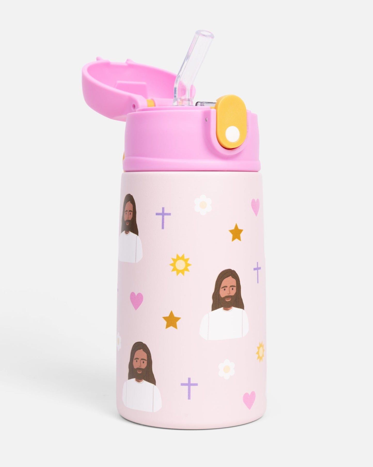 Pink Jesus Water Bottle – 13.5oz Stainless Steel