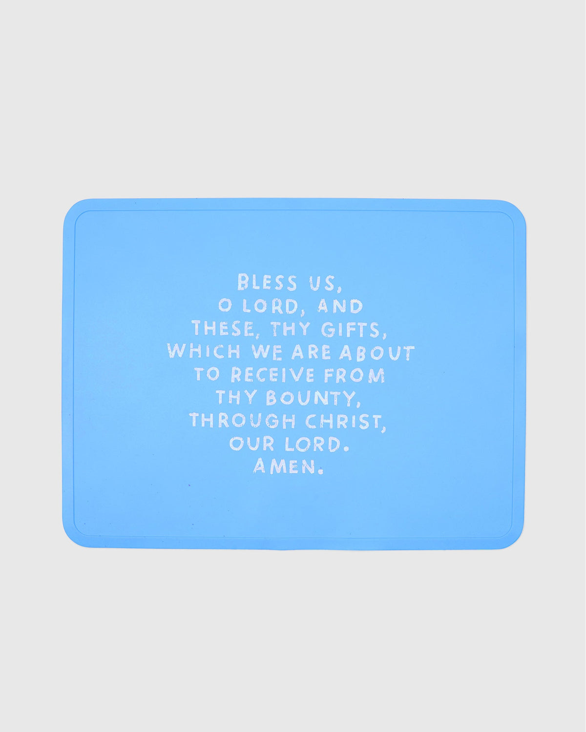 Meal Blessing Silicone Placemat Cornflower Blue
