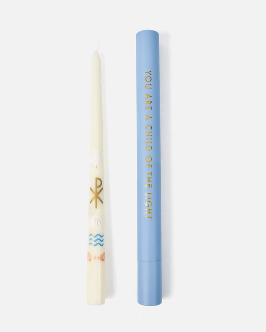 Living Water Baptism Candle (Multicolor)
