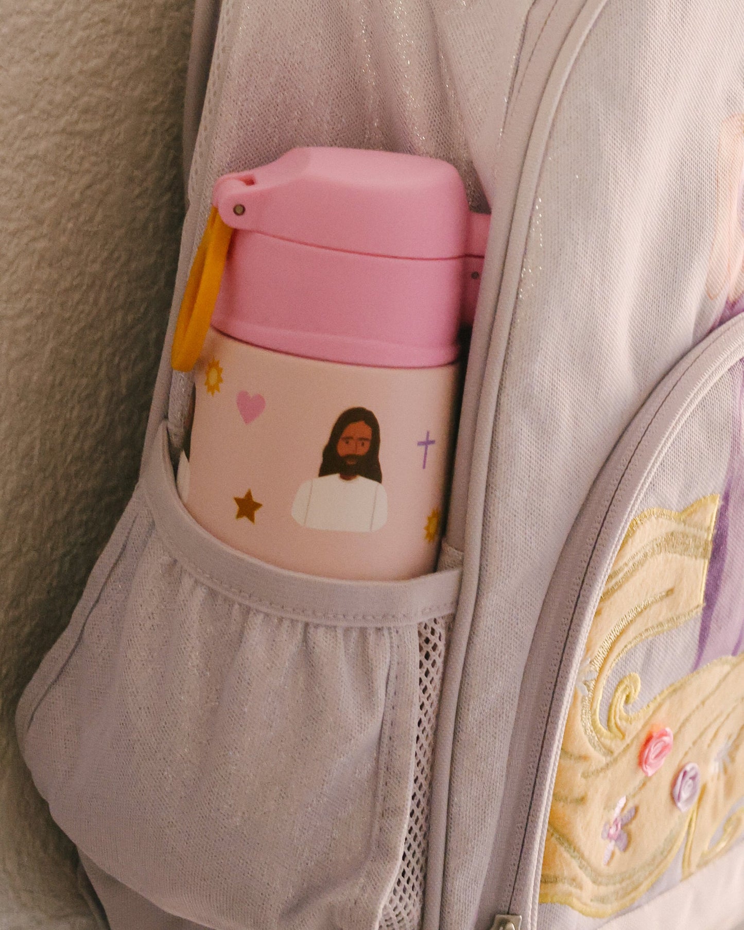 Pink Jesus Water Bottle – 13.5oz Stainless Steel
