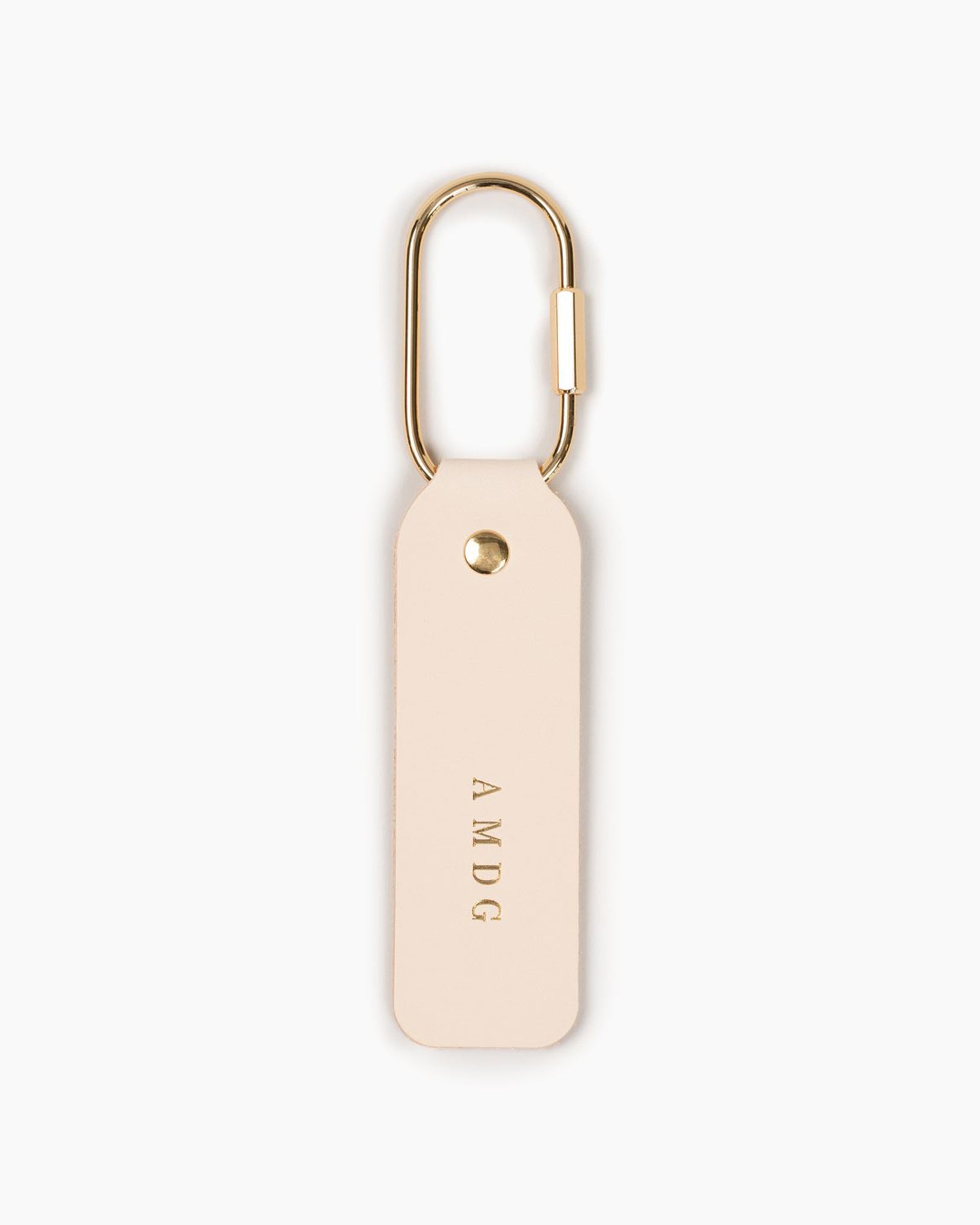 AMDG Leather Keychain